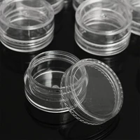 Pot de crème transparente pour échantillons de 5g, 50 pièces, Mini bouteilles cosmétiques, conteneurs, Pot Transparent pour les Nail Arts, petite boîte transparente pour baume 3