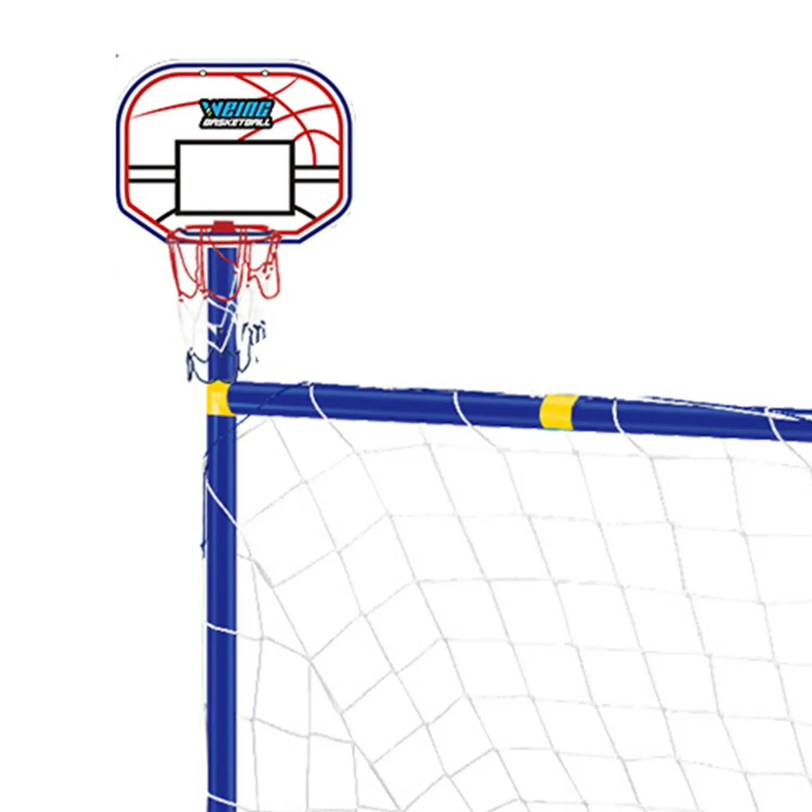 Basketball Hoop with Soccer Goal Net Set Football Goal Basketball Board for