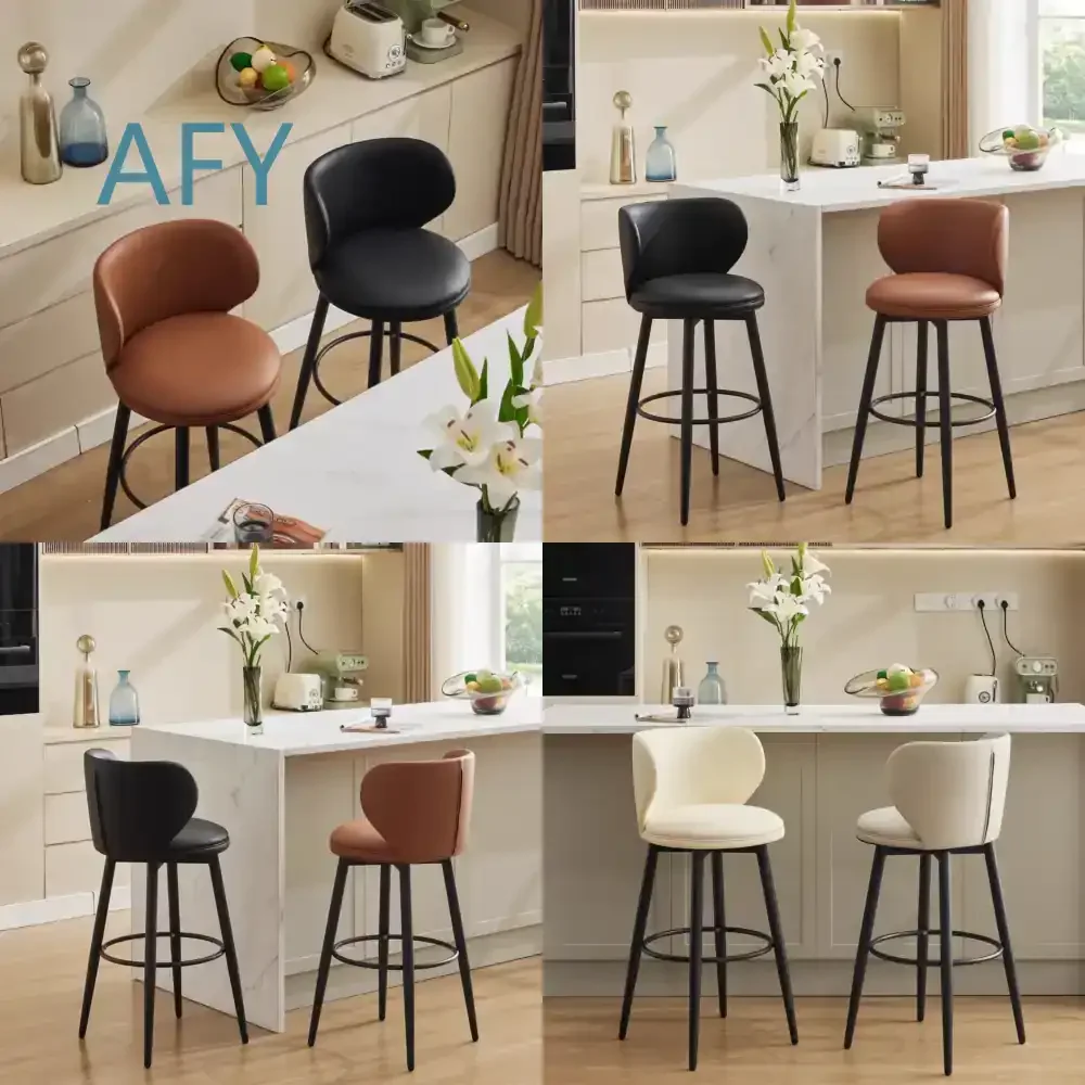 Minimalist Steel Frame Bar Stool for Bars Hotels Living Rooms Bedrooms High Leg Durable Modern Home Bar Furniture Indoor