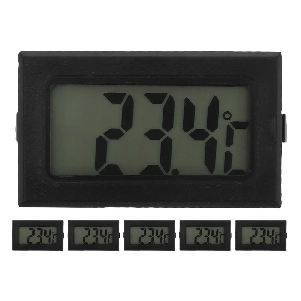 

6Pcs Digital Thermometer Embedded Indoor Outdoor Mini Room Temperature Monitor Accurate Display Home Garage Car Weather Gauge
