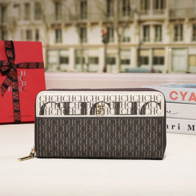 2025 جديد سستة حقيبة المحفظة المرأة الموضة الكلاسيكية طويلة محفظة محمولة حامل بطاقة العلامة التجارية الأصلية حقيبة المرأة كارولينا هيريرا #2