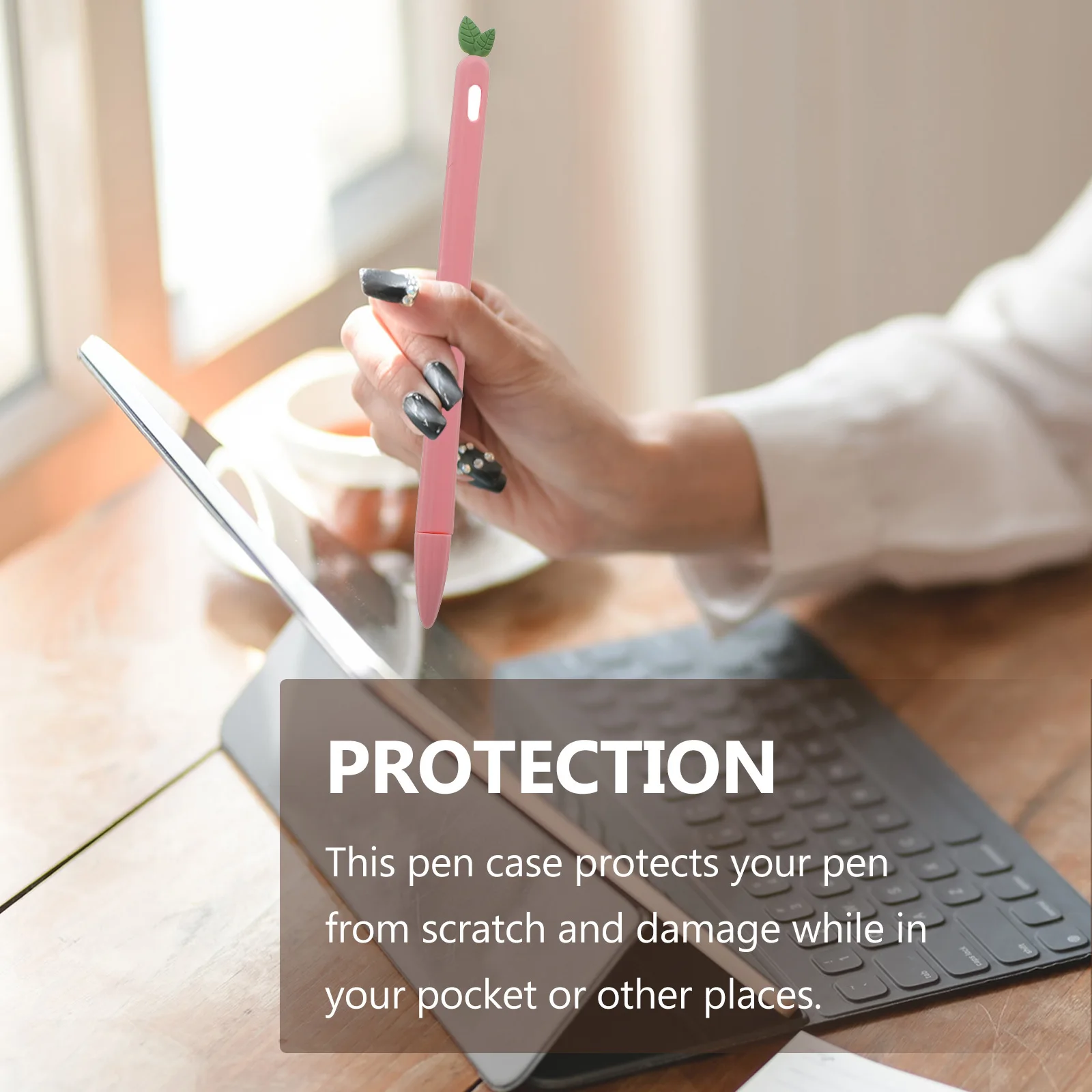 

Silicone Sleeve Stylus 2nd Generation Protective Cover Detachable Anti-Slip Case Pen Holder Writing Grip Stylus Pen Sleeve