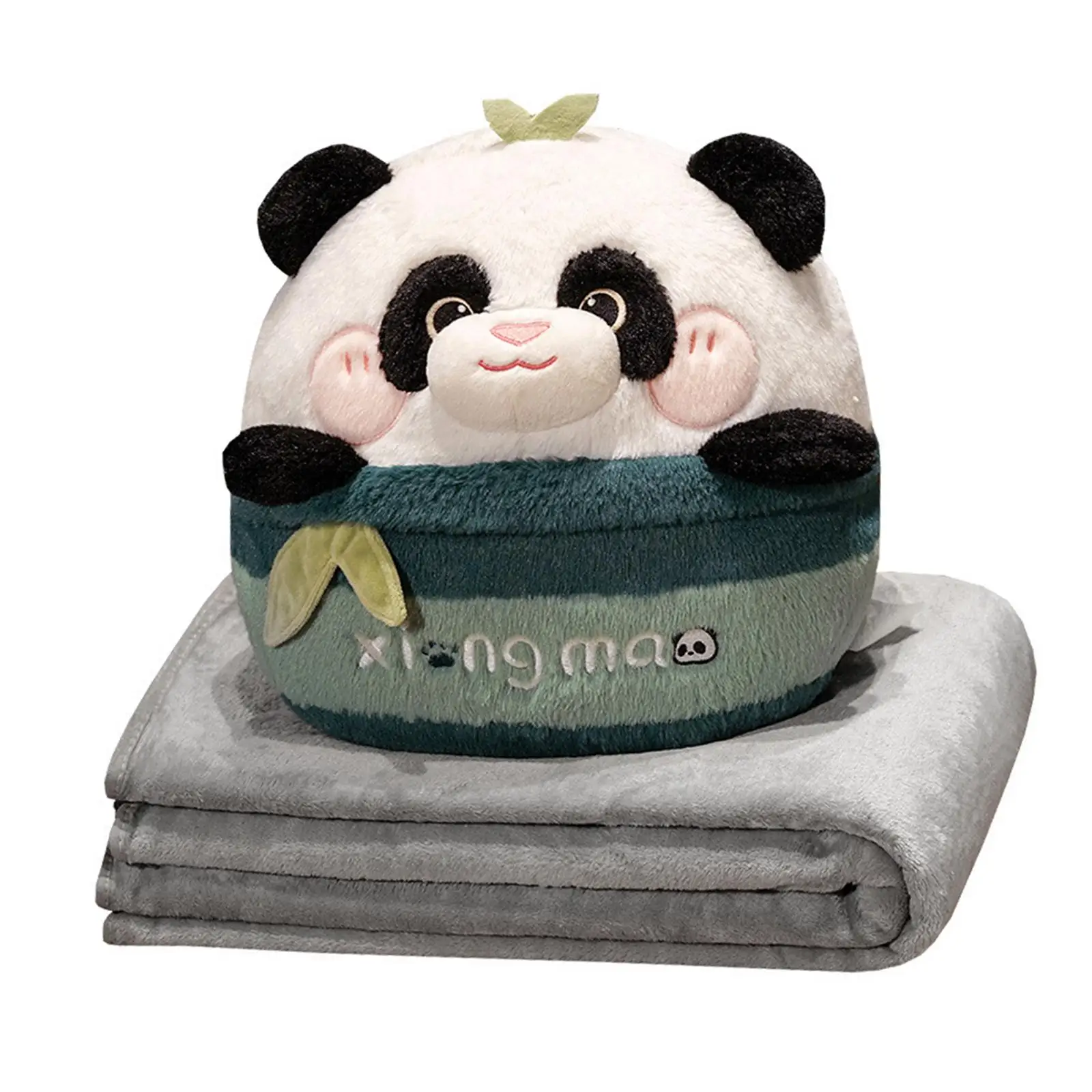 Poduszka pluszowa Panda z kocem Dekoracja domu Wygodne pluszaki dekoracyjne dla dziewczynek i chłopców Prezent urodzinowy Sofa Łóżko