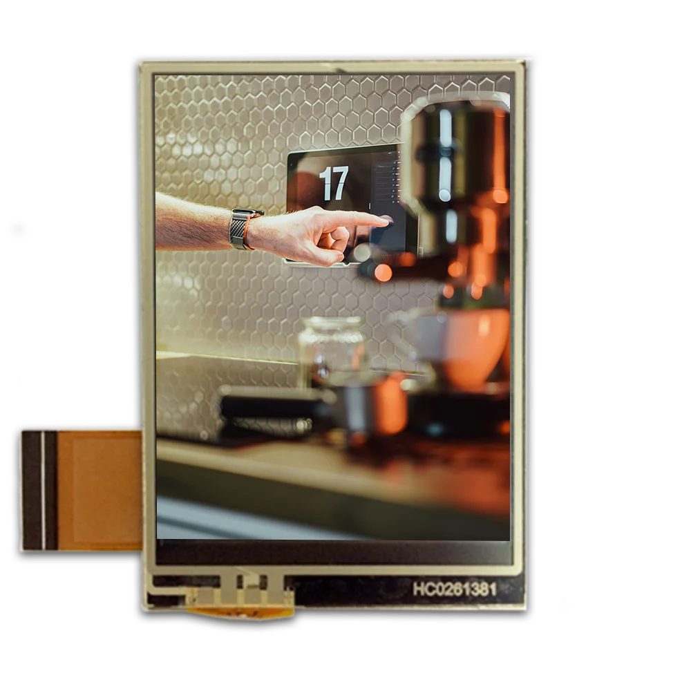 Resistive touch LCD 2.4inch high brightness 240x320 Portrait display LCD screen 550nits luminance ST7789 MCU/SPI/RGB interface