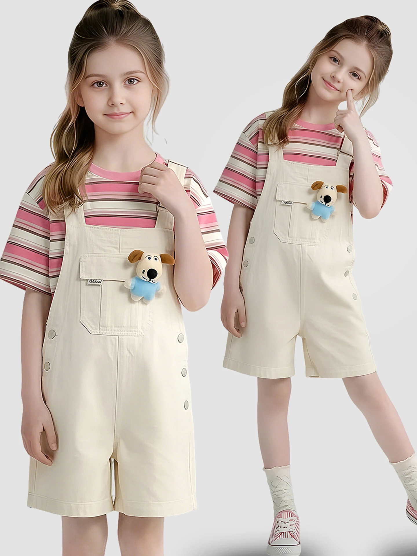 completo-estivo-per-bambina-t-shirt-a-righe-e-salopette-set-due-pezzi-traspirante-leggero-stile-casual-set-di-abbigliamento-per-bambini