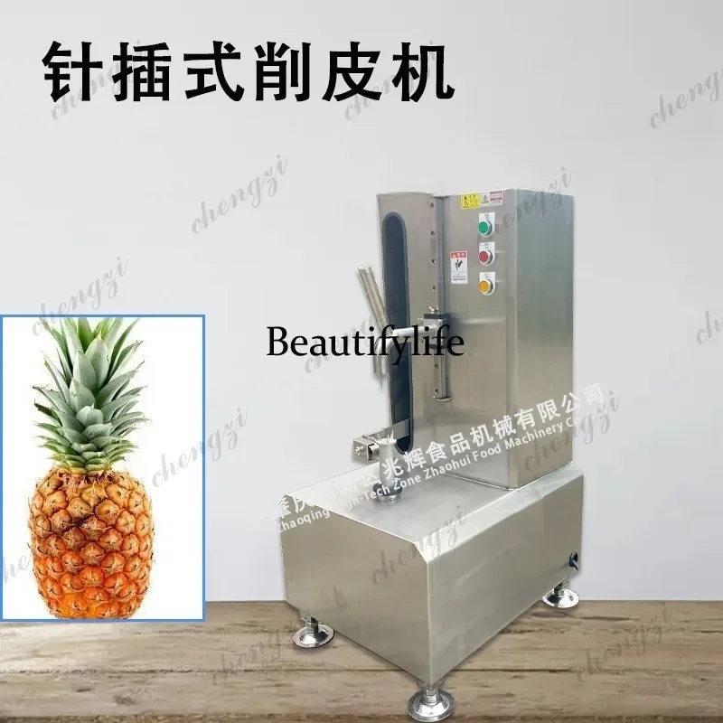 f182 Down-pressure melon and fruit peeling machine Stainless steel electric pineapple peeler