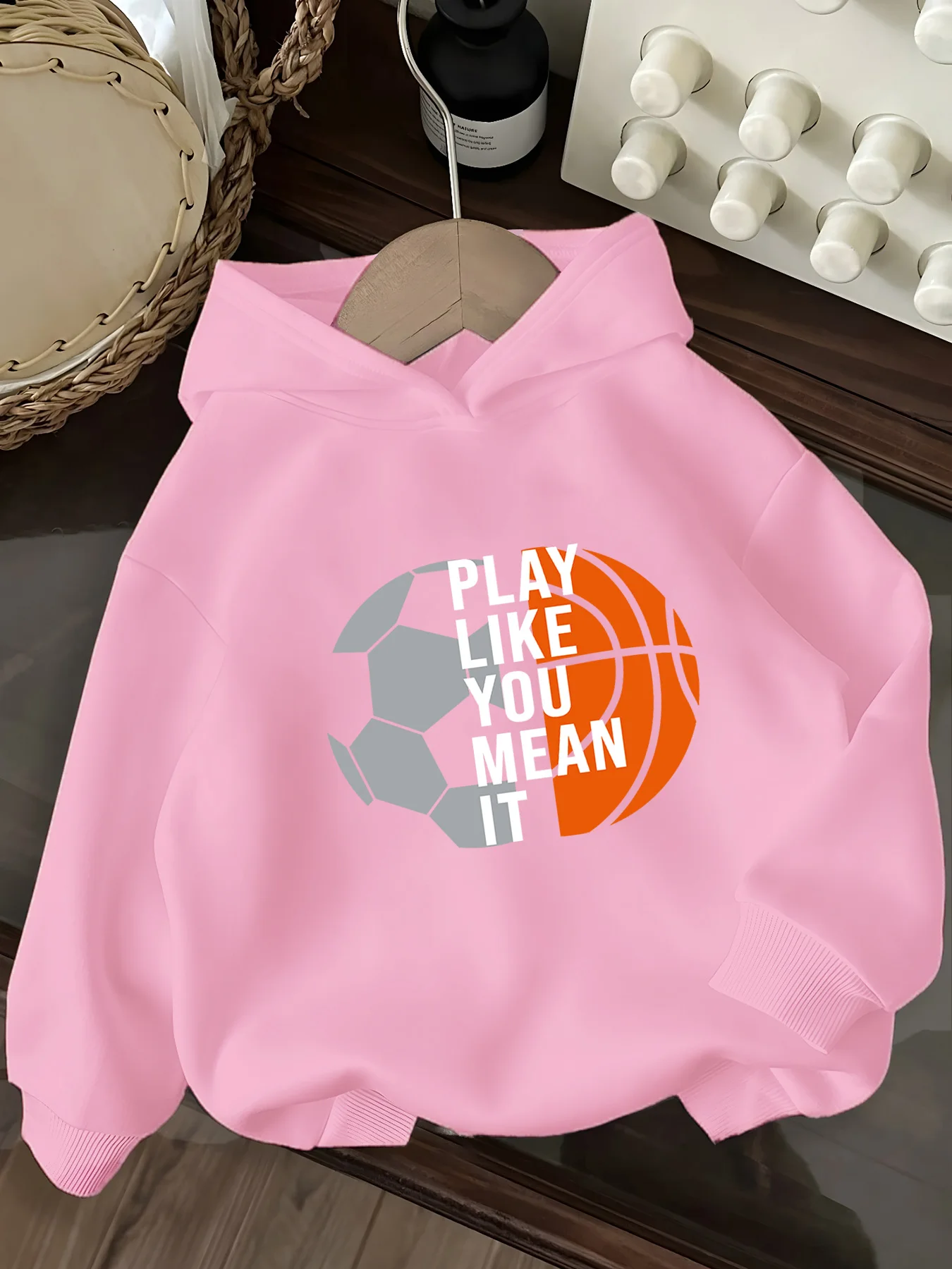 

printed girls hooded sweater children suitable for young girls and students boy party special clothing 120-160 cm