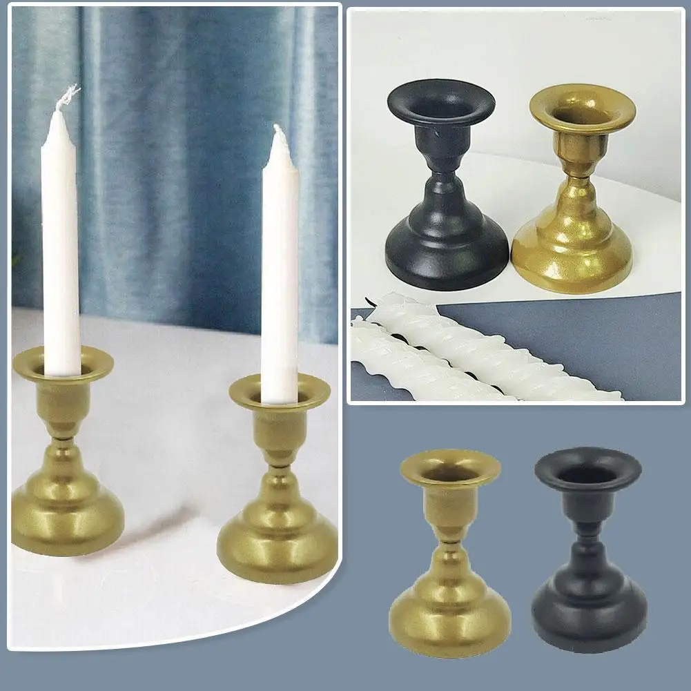 Vintage Metal Candlestick Candle Holders Pillar Iron Art Candlestick For Wedding Party Decor Mini Retro Candle Stick Stand