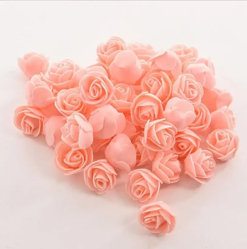 50PCS Artificial Flower Head Handmade DIY Wedding Home Decoration Multi-use PE Foam Rose Pink roses Giant artificial flowers