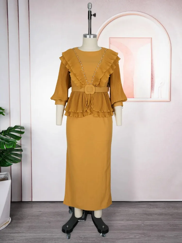 

Party Evening Elegant Dresses For Women Luxury Celebrate Pleated Robes African Turkey Birthday Gown Wedding Prom Ladies Clothing