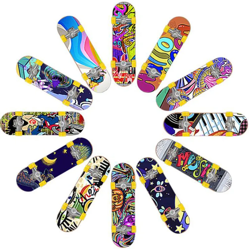 1PC Cute Kids bambini Mini Fingerboard Skate Boarding Gifts Party Toy casuale