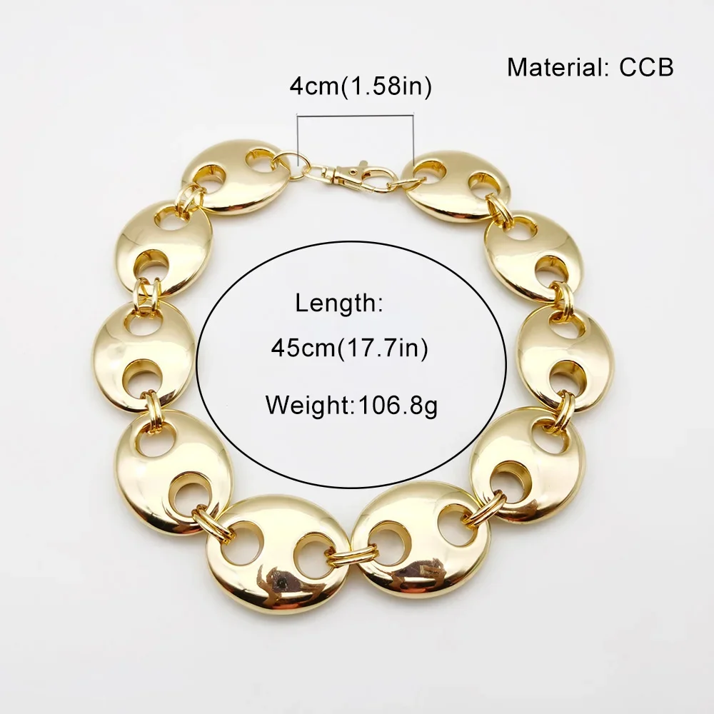 Aangepaste link overdreven CCB ketting en armband