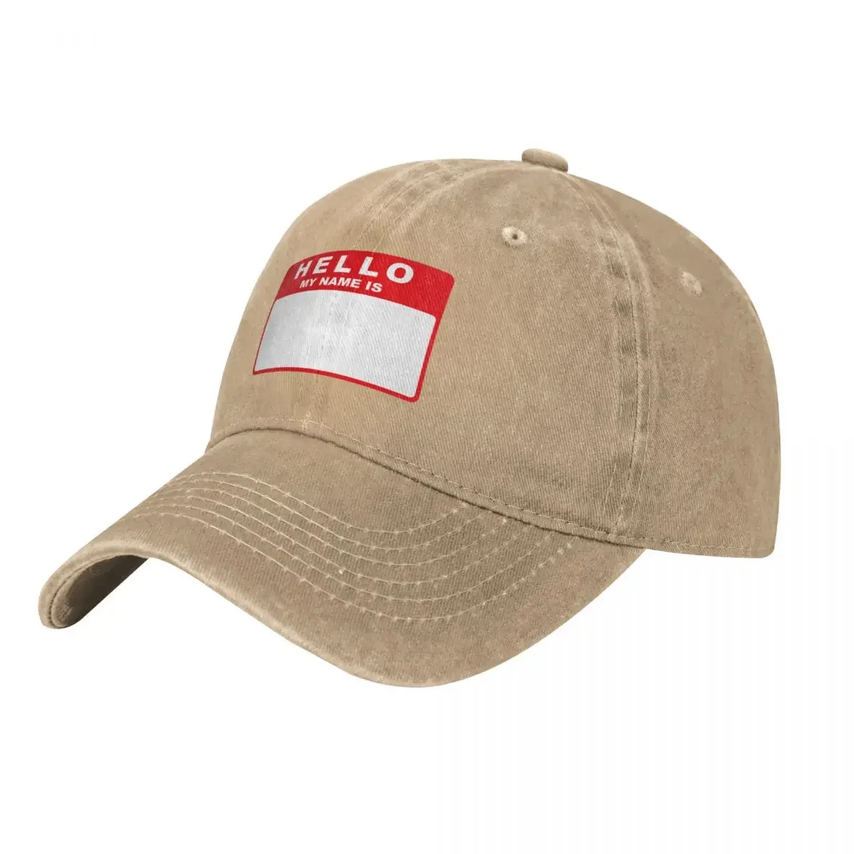 Hello My Name Is (red) Baseball Cap Luxury Brand Golf Wear sailor cap for men black Women Hats Men's