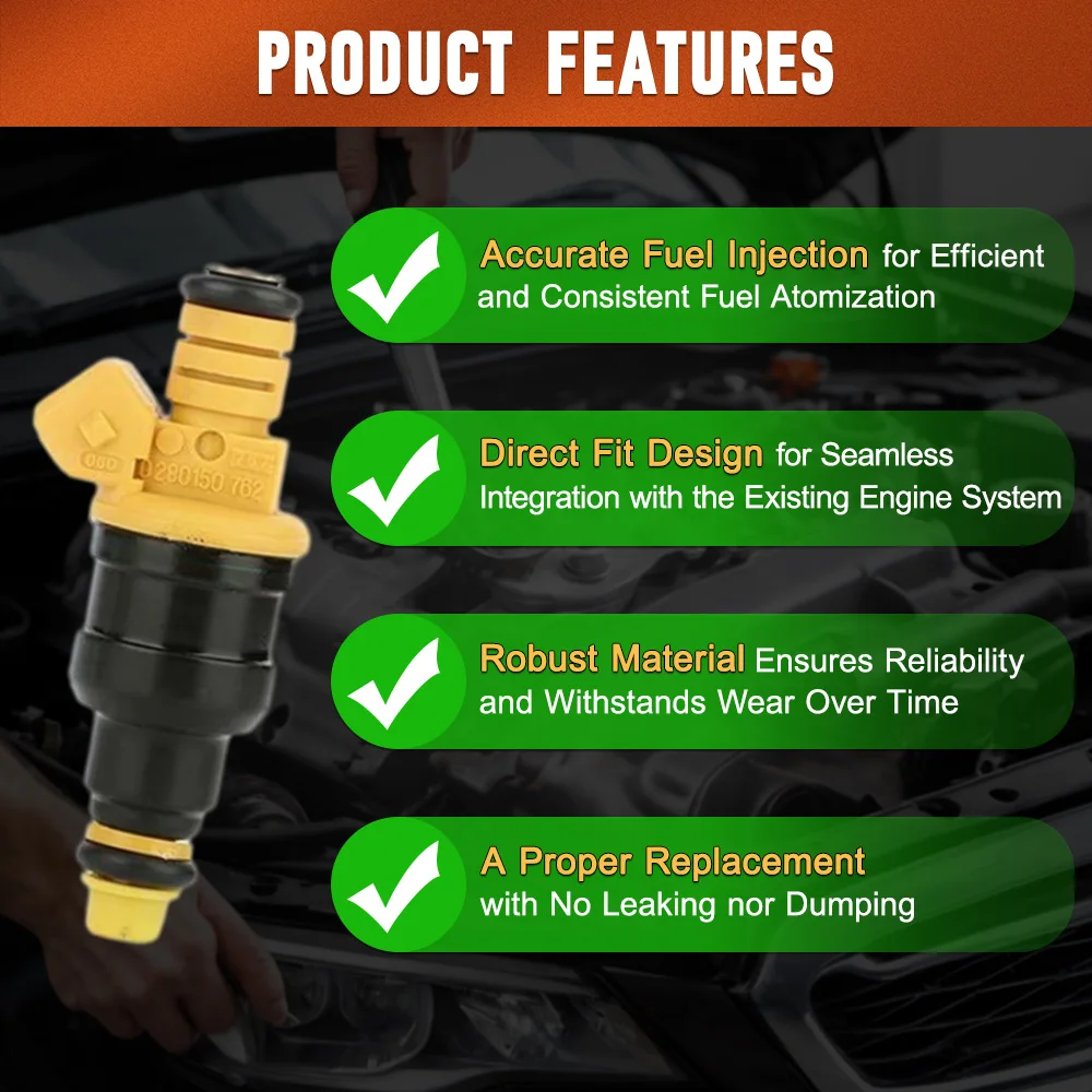 Inyector de combustible de metal y ABS para piezas de automóvil Peugeot 405 1.9L 1989-1991 0280150762   FDB316 GTM3016