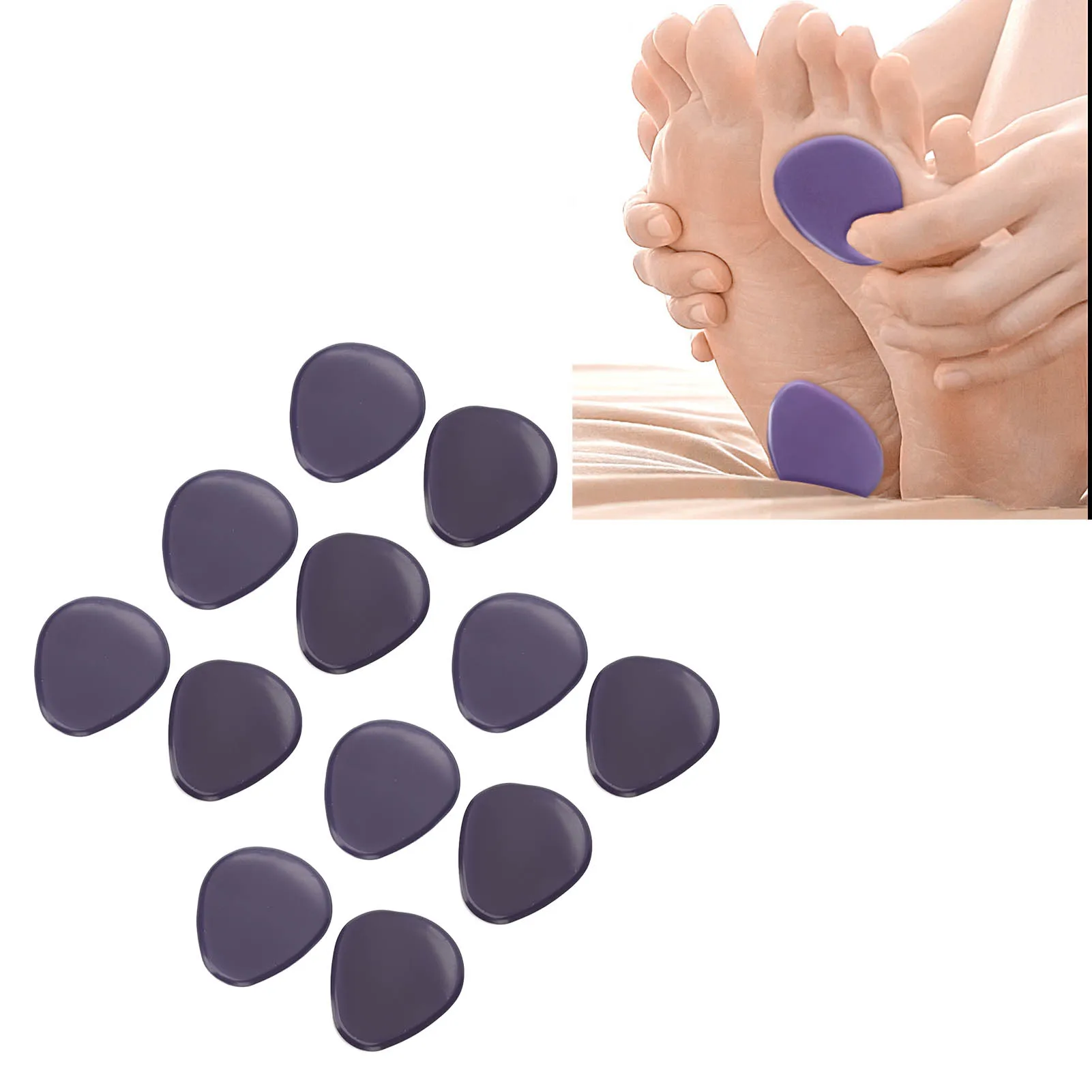 6 Pairs Forefoot Inserts Oval Gel Metatarsal Pads   Size Foot Cushions Relief Pads Gel Foot Pad  Metatarsal Pads