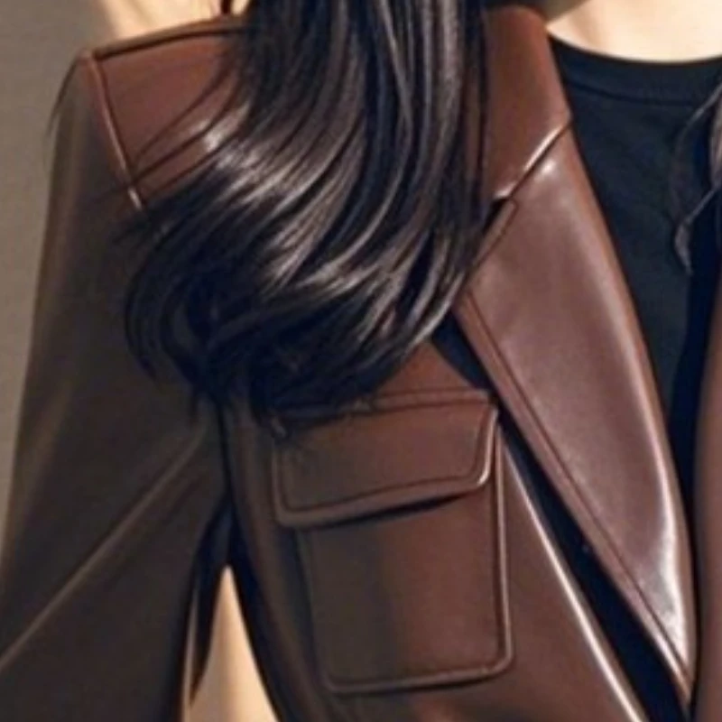 Women's Models Fall Winter Coat Jacket Top Retro Waist Loose Warm Skinny Fashion Senior Design Leisure Simple Brand Soft Niche