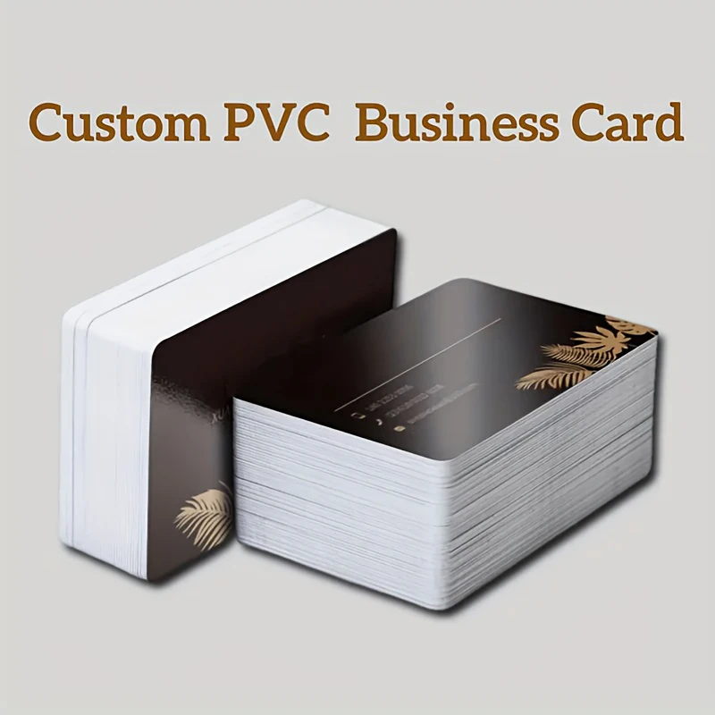 Custom PVC Business Cards Plastic Waterproof Cards Personalized Design Round Corners Glossy Matte Frosted PVC Business Cards