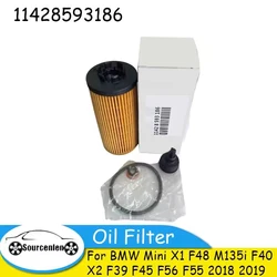 For BMW Mini X1 F48 M135i F40 X2 F39 F45 F56 F55 2018 2019 Oil Filter 11428593186