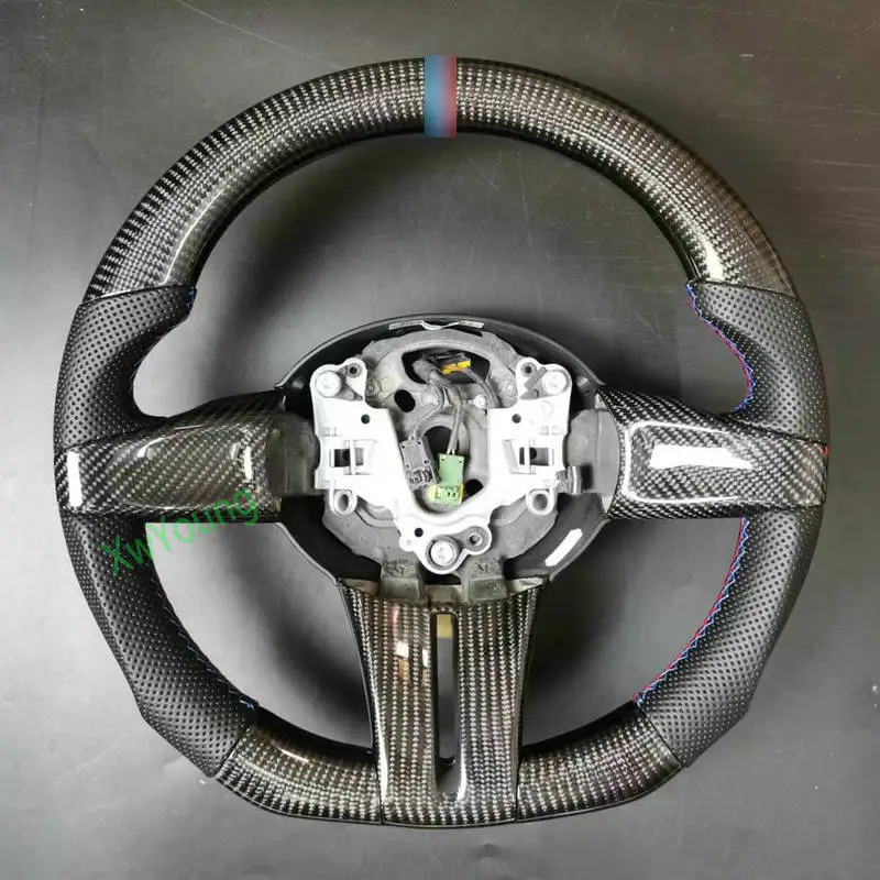 For BMW Z4 E85 E86 E87 E89 Customized 100% Real Carbon Fiber Car Steering Wheel With Leather