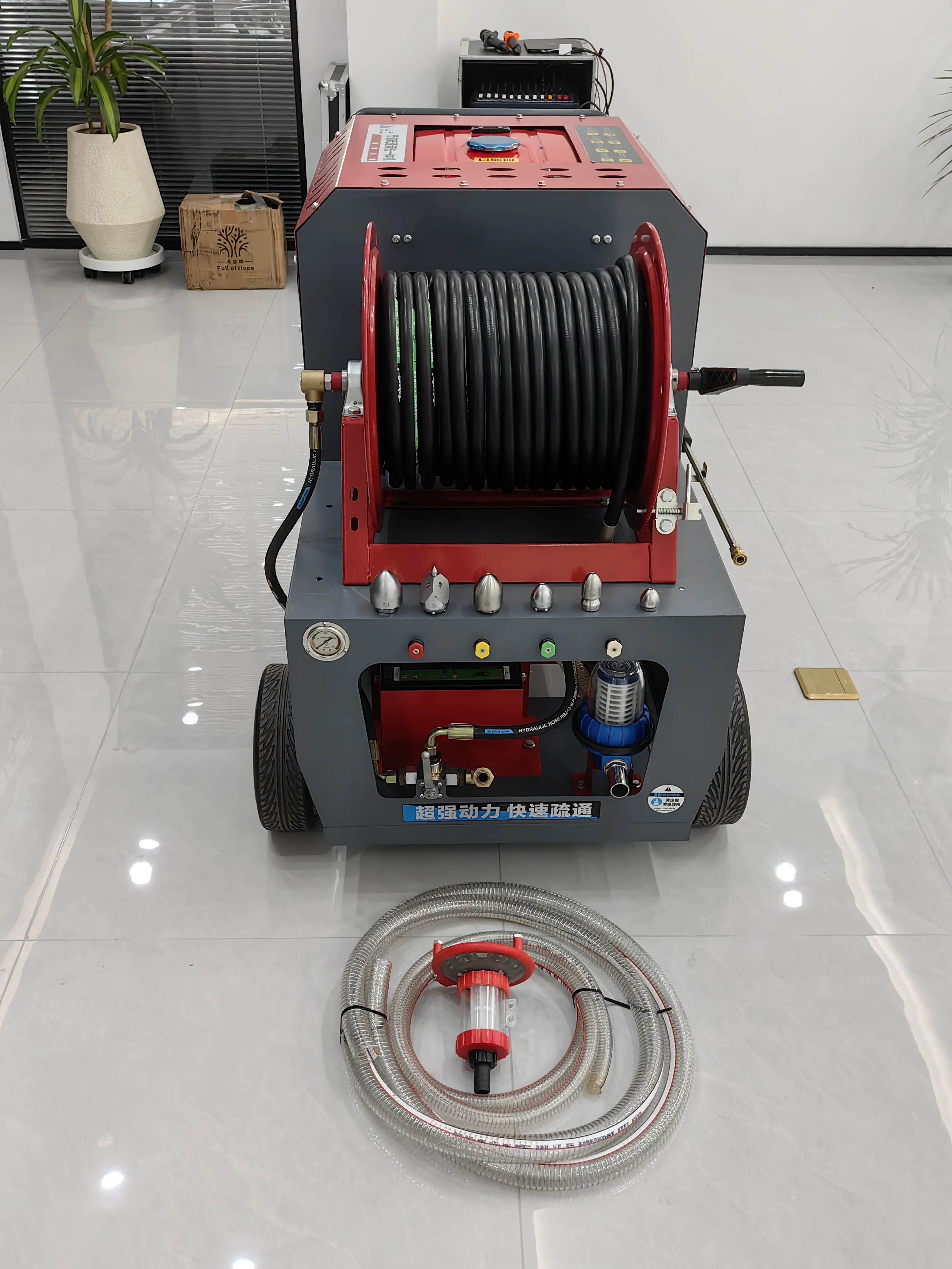 200 Bar 60L/min High Pressure Pipe Cleaning Machine with Wireless Remote Control