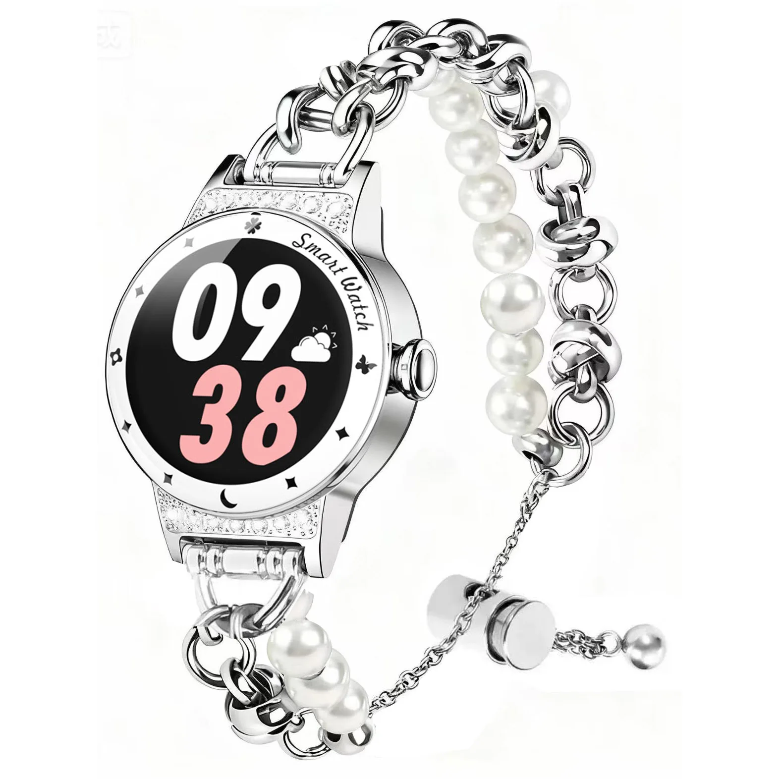 

Diameter 1.063 inches girl's smart watch Health Monitor Bluetooth Call Female Tracker Smartwatch for Girlfriend's Gift