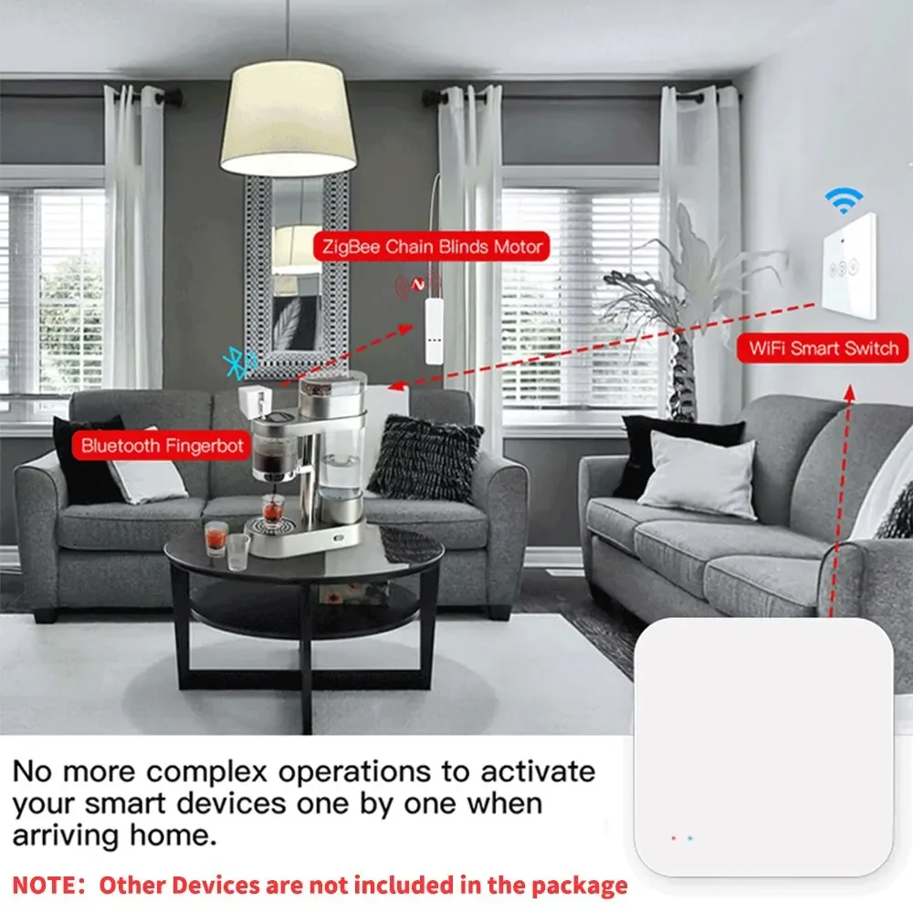 Tuya Zigbee Hub بوابة لاسلكية متعددة الأوضاع لأتمتة المنزل الذكي لأجهزة ZigBee عبر Smart Life