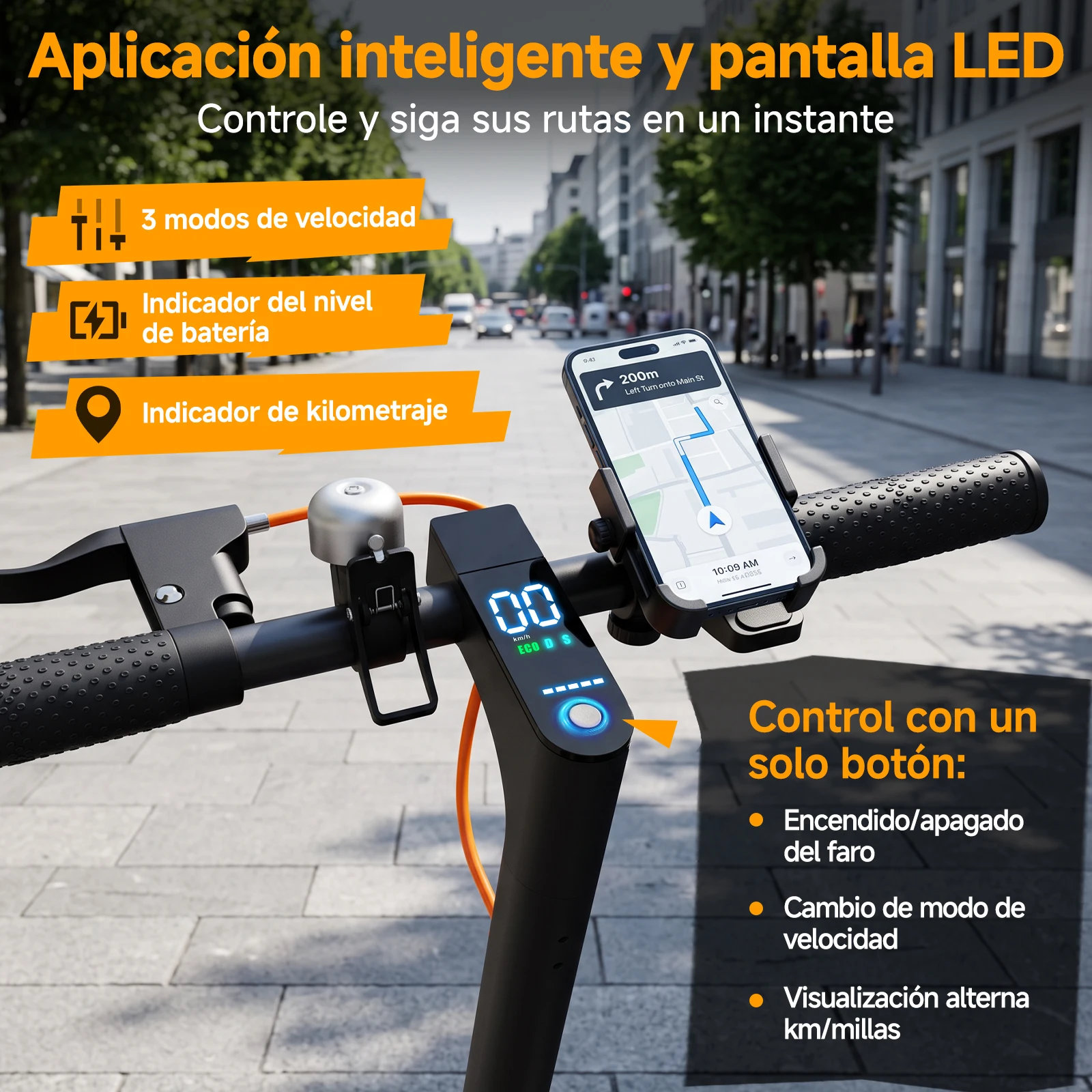 TODIMART T3: patinete eléctrico para adultos, con una autonomía de 25 a 30 km, velocidad máxima de 24,99 km/h, diseño plegable, control mediante aplicación, neumáticos sólidos de 8,5 pulgadas con estructura de panal y doble sistema de frenos. Patinete eléctrico para adultos, ideal para desplazamientos urbanos.