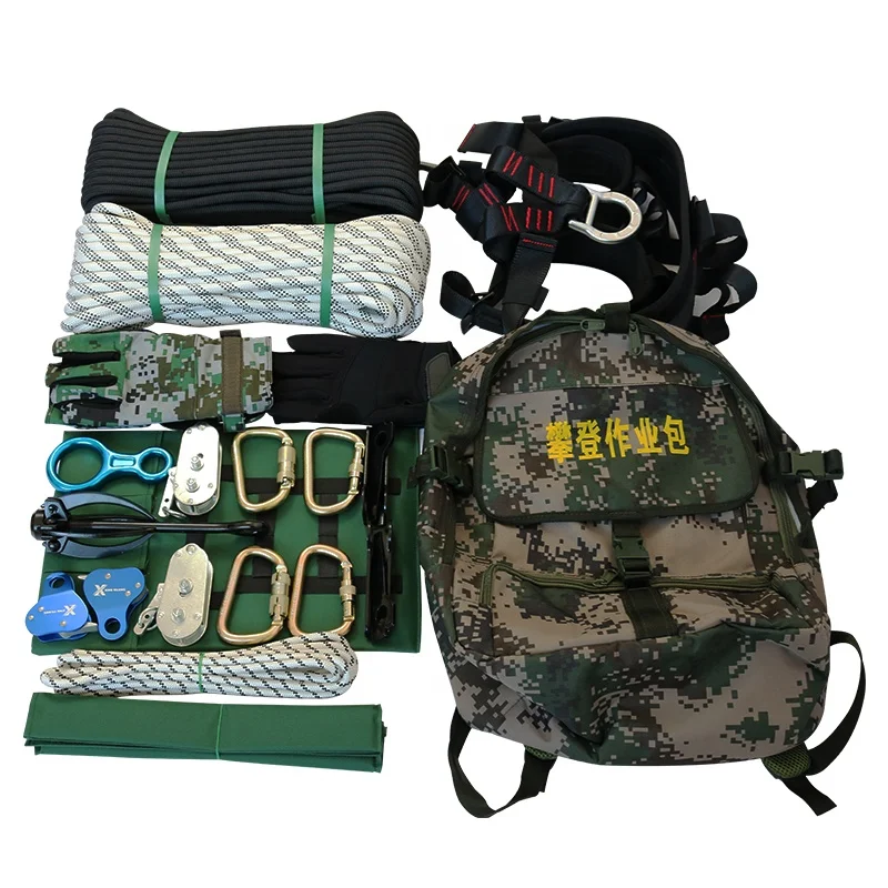 Outdoor Camping Equipment Mountaineering Kit with Backpack and Climbing Tool for Hiking & Mountain Adventures