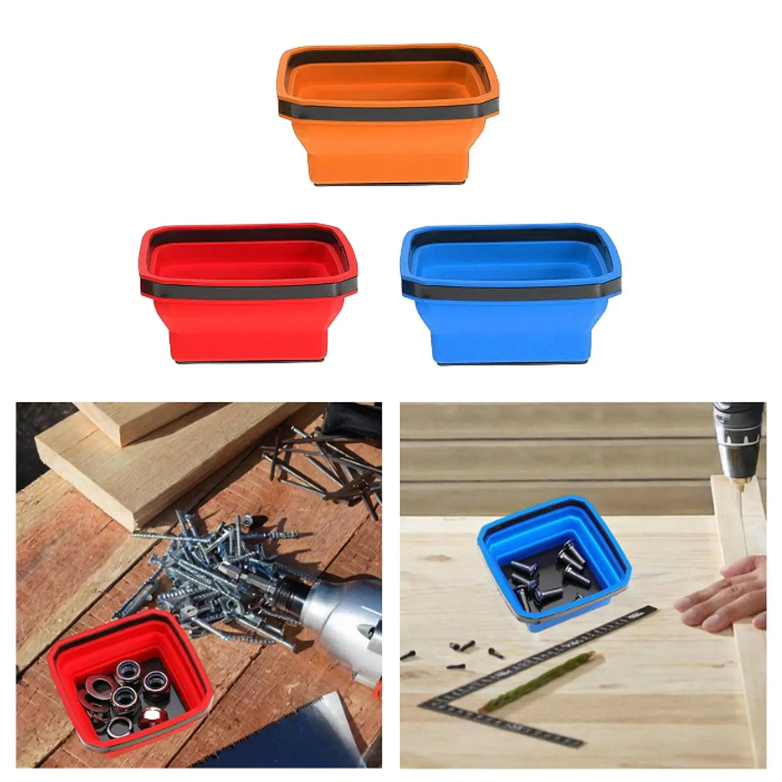 

Foldable Parts Tray Tool Storage Tray for Bolts Small Parts Carpenters