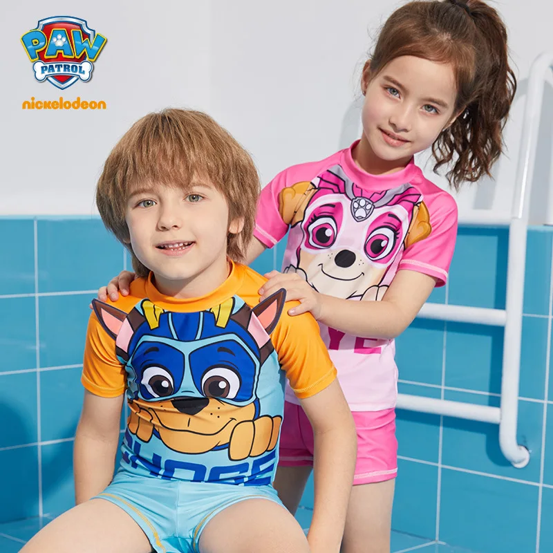 Paw Patrol Boy Swimsuit Spin Master Girls Swimwear Children's Swimsuits Cartoon Swimming Equipment Summer Accessories for Beach