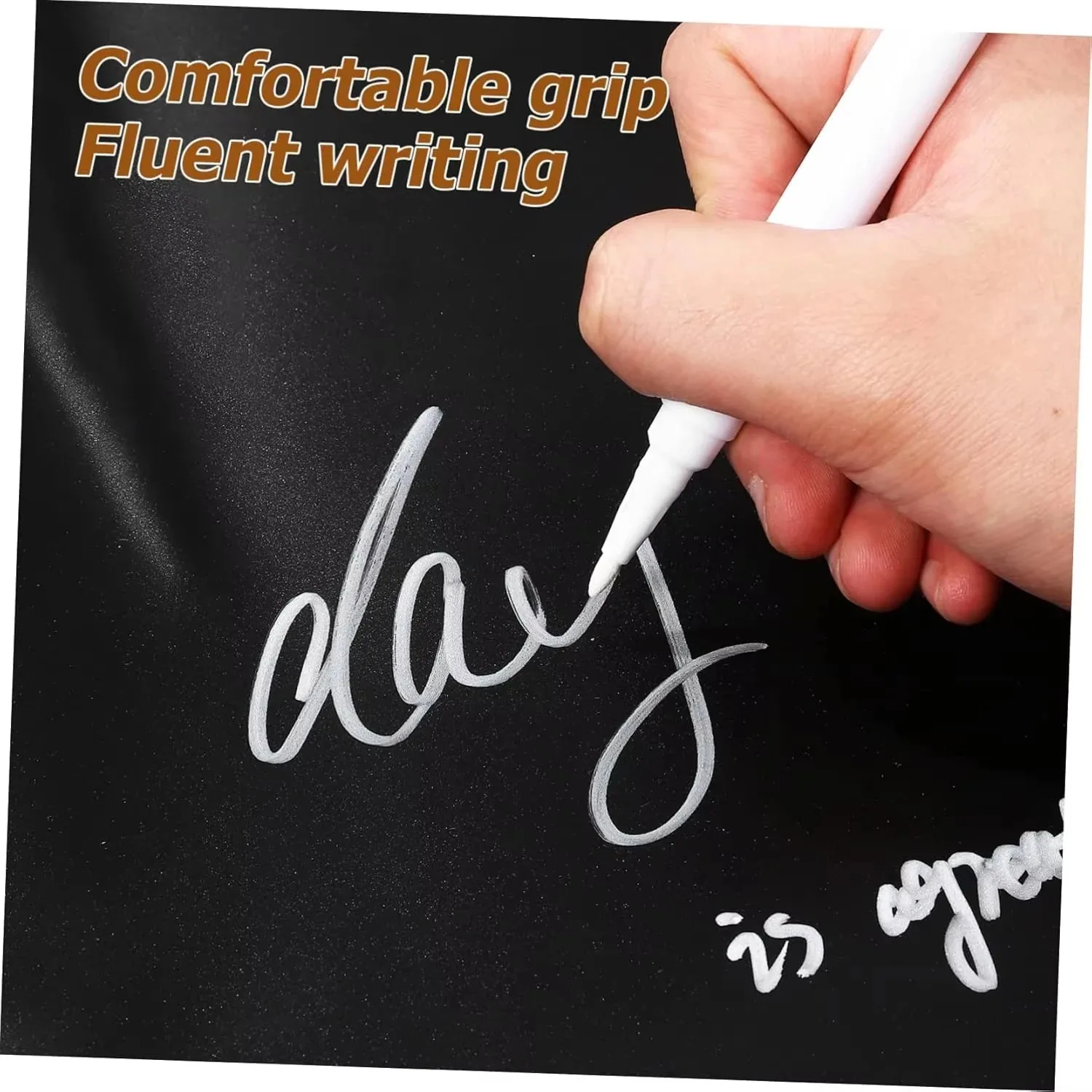 5-50Pcs White Liquid Chalk Erasable Pen Marker for Glass Windows Blackboard Chalkboard Window White Pen Washable Erasable Marker image 2