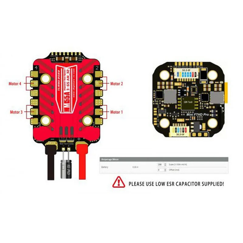 A19E-F722 Mini Stack Flight Controller AM32 55A 4IN1 ESC 20X20 3-6S Built-In OSD Untuk Suku Cadang Drone FPV Freestyle