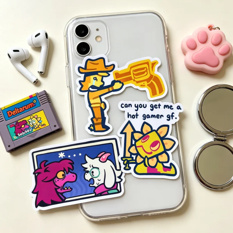 Deltarune Lustige Meme-Aufkleb – Yellow Laptop Accessories Bewertung und Preis