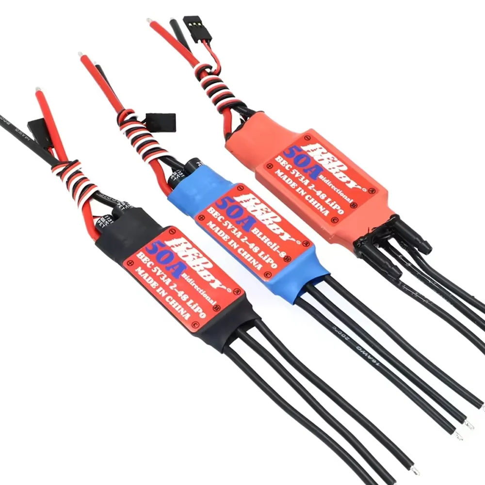 

RedHobby Bidirectional / Directional BLheli-S 50A 2-4S Brushless ESC for RC Airplane Car Ship Pneumatic Underwater Jet Propeller