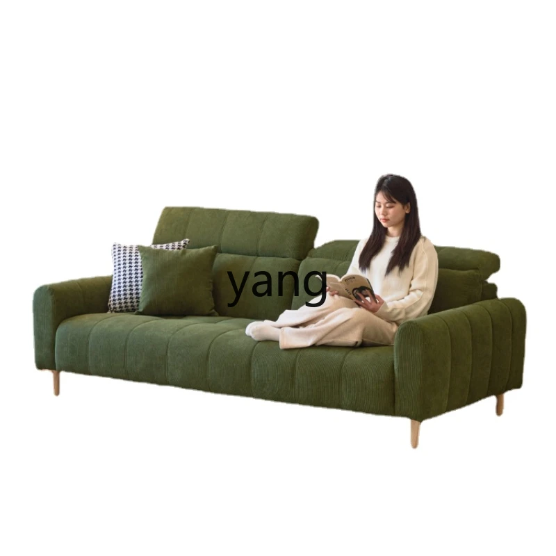 CX Affordable Luxury Style Small Apartment Fabric Sofa Simple Living Room Straight Backrest Adjustable Retro Corduroy