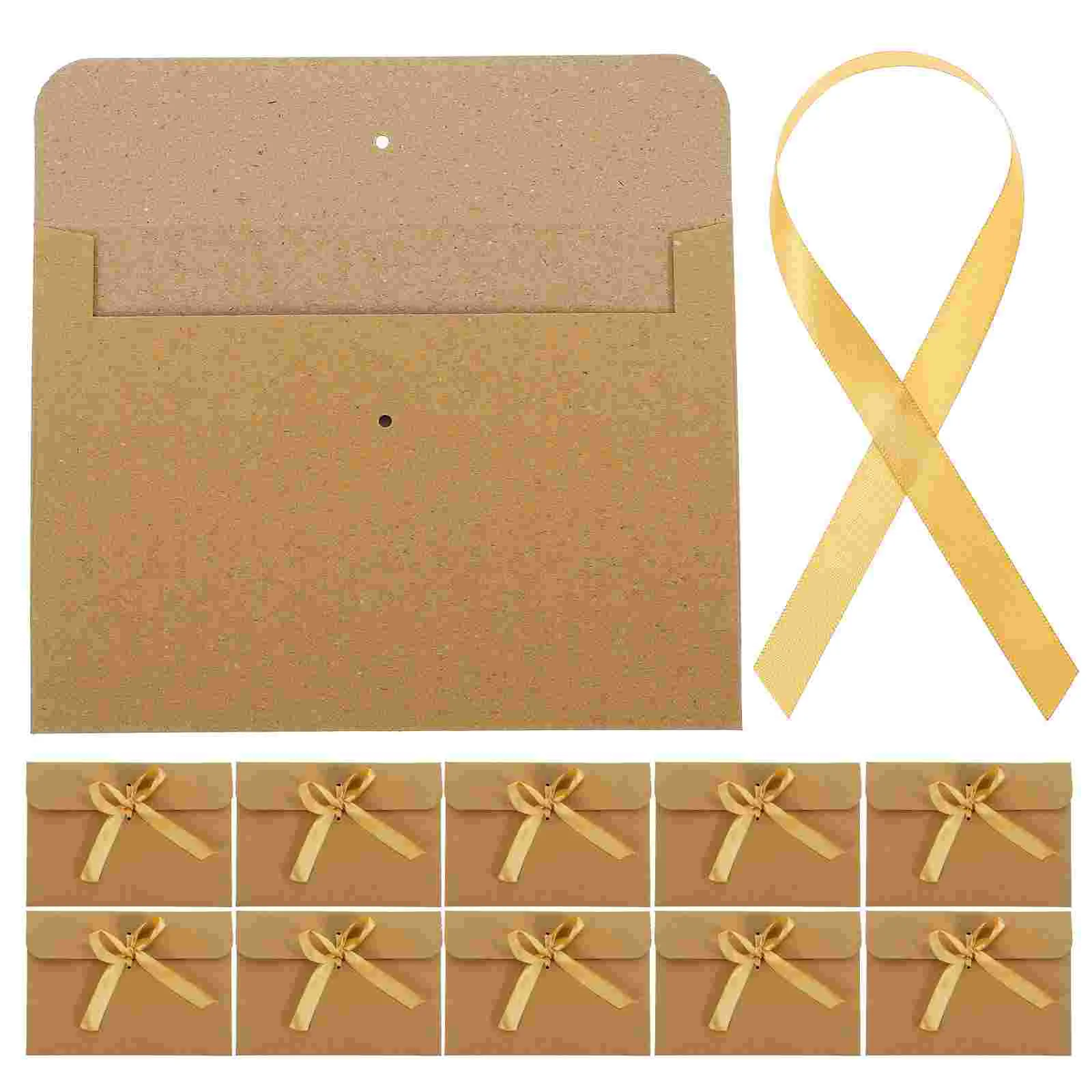 50 Pcs European Envelope Packing Envelopes Small Writing Letter Covers Greeting Cards for Invitations Twine Simple