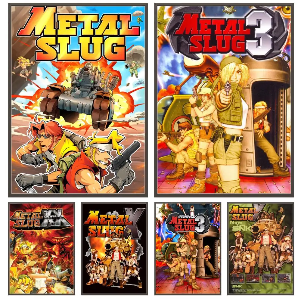 Game Metal Slug Poster Versatile HD Waterproof Wall Art Self-Adhesive Decor for Any Space Ideal Gift