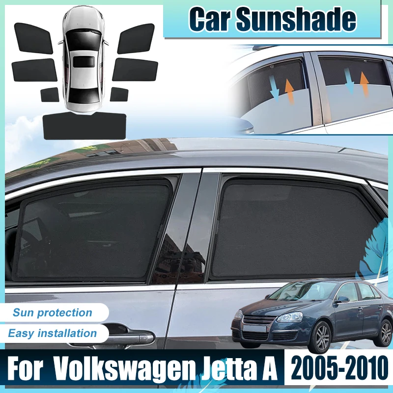 For Volkswagen Jetta A5 Accessories VW MK5 1K 2005-2010 Car Window Sun Shade Covers Light Shield Sun Blocker Screen UV Protector