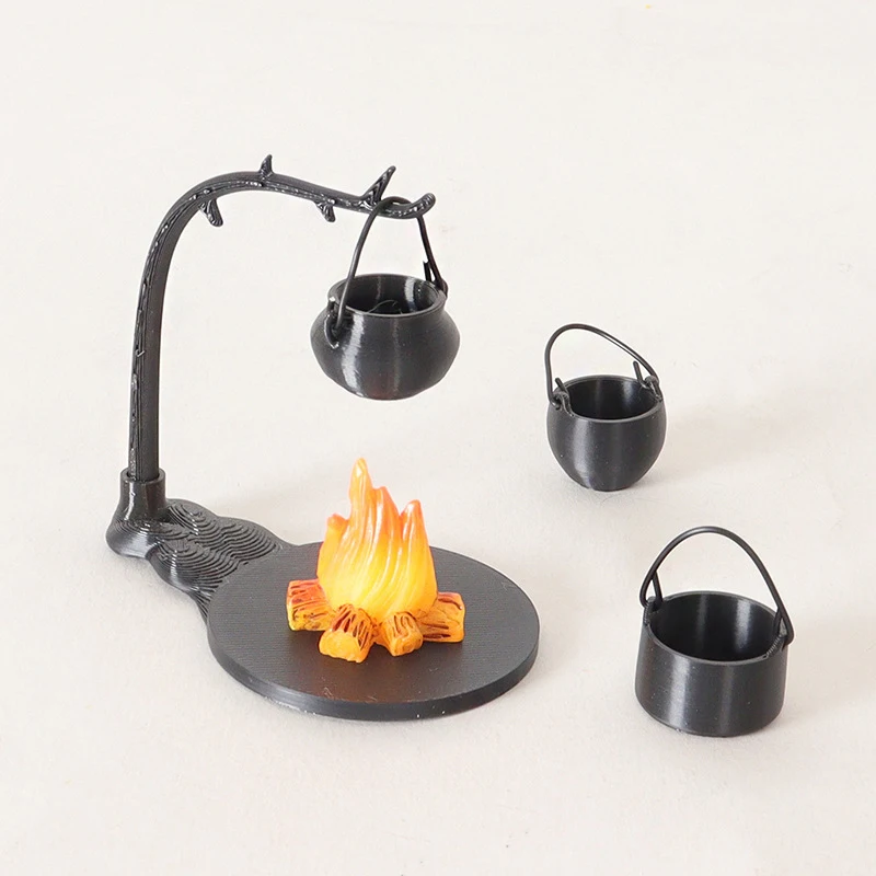 

1:12 Dollhouse Miniature Miniature Hanging Stove Model Flame Decoration Furniture Home Model Decor Toy Doll House Accessories