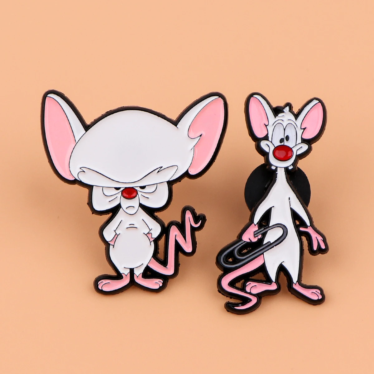 9-teiliges süßes Emaille-Pin-Set, Cartoon-Maus-Brosche für Mantel, Damenbroschen, Kragen- und Reversnadeln, Metallabzeichen, Schmuck, Geschenk für Freunde – Detail 5