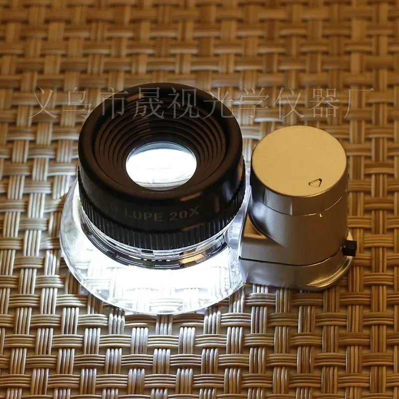 Lupa iluminada, lupa de lente óptica, 6 LED, 10x, lupas con luces Led, herramientas de abrazadera de soldadura manual