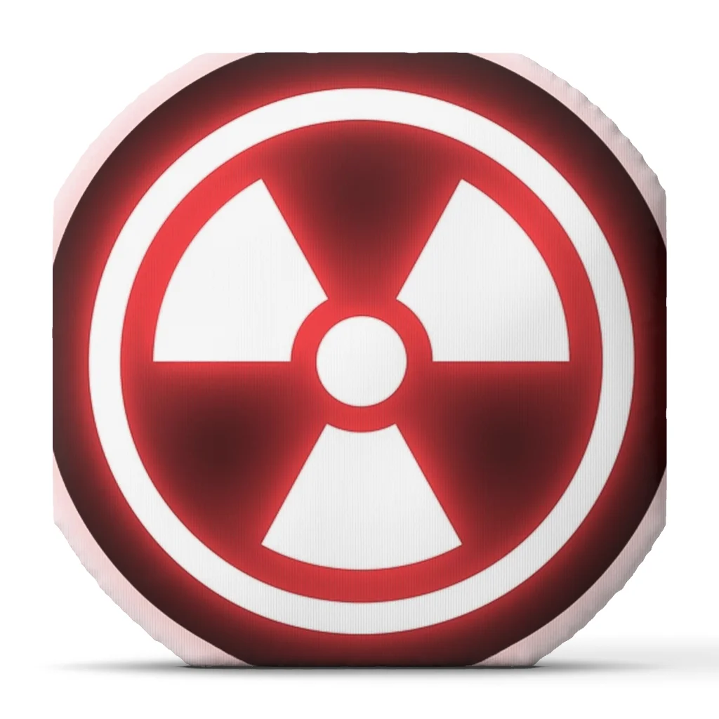 Radioactive Sign Neon Radiation Funny Pillow Cushion Irregular Stuffed Throw Pillow Home Decor Gift Sofa Bed