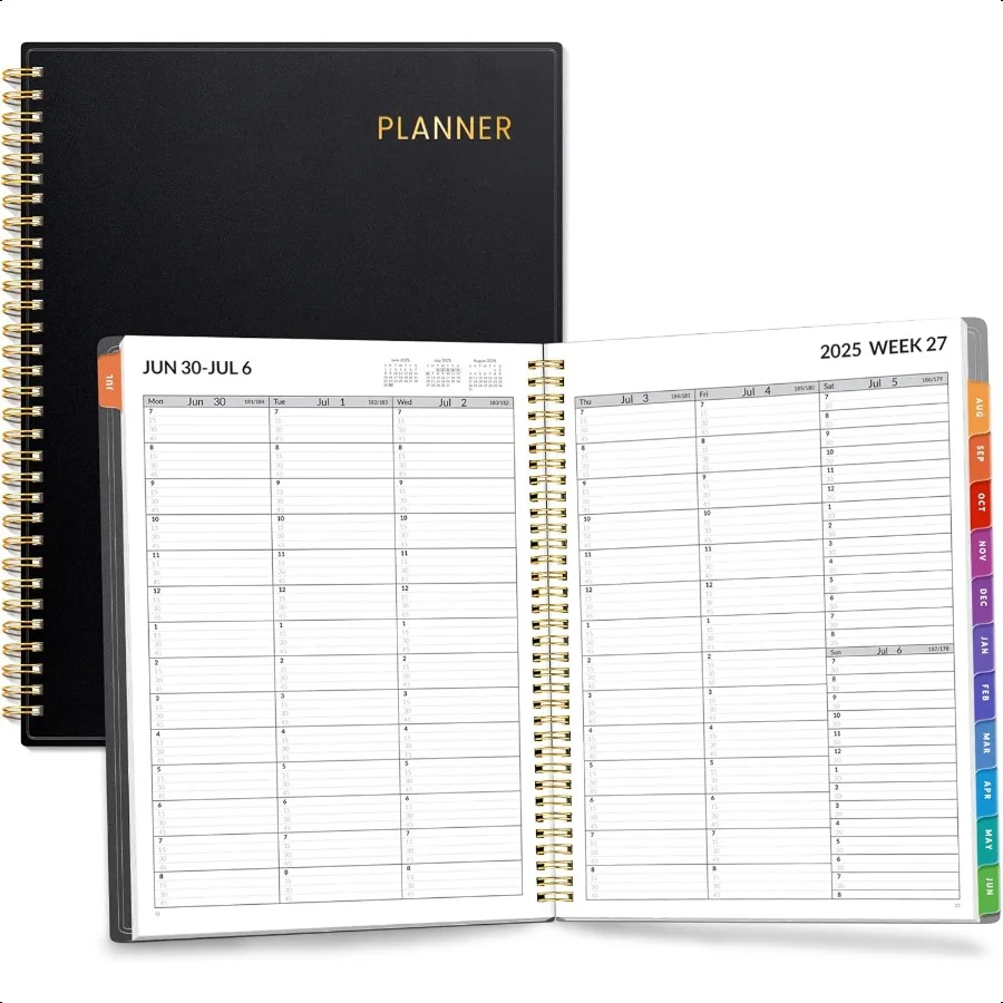 

20252026 Appointment Book QuarterHourly Weekly Monthly from July 2025 to June 2026 8.5x11 Academic Planner Flexible Cover Note