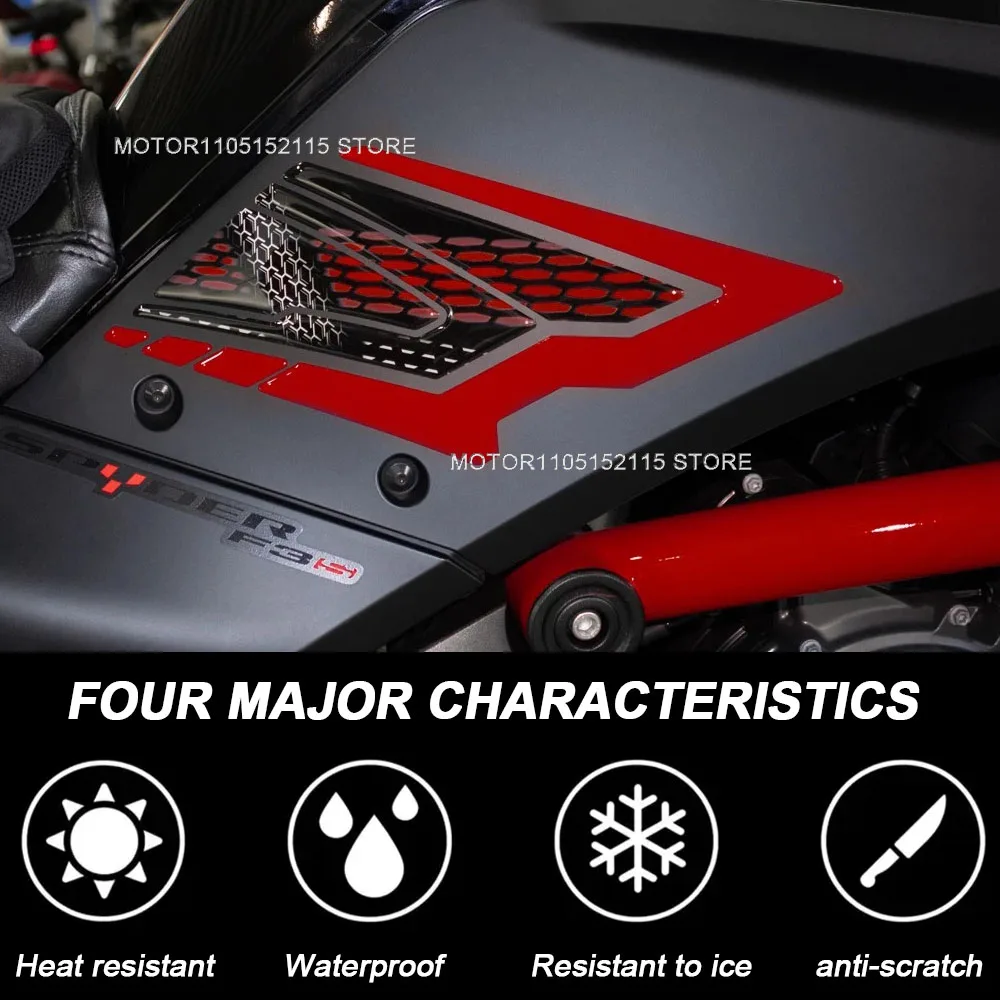 Can-Am Spyder F3 Motorcycle Accessori Fuel Tank Pad 3D Sticker Knee Grip Traction Protector Decals for Can-Am Spyder F3