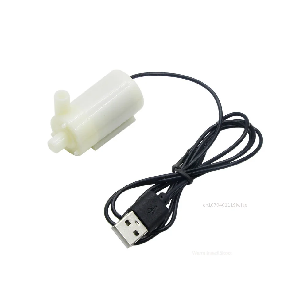 Bomba de Motor sin escobillas de bajo ruido, Mini bomba de agua sumergible para plantación de vegetales hidropónicos, fuente artesanal, CC de 5V, USB