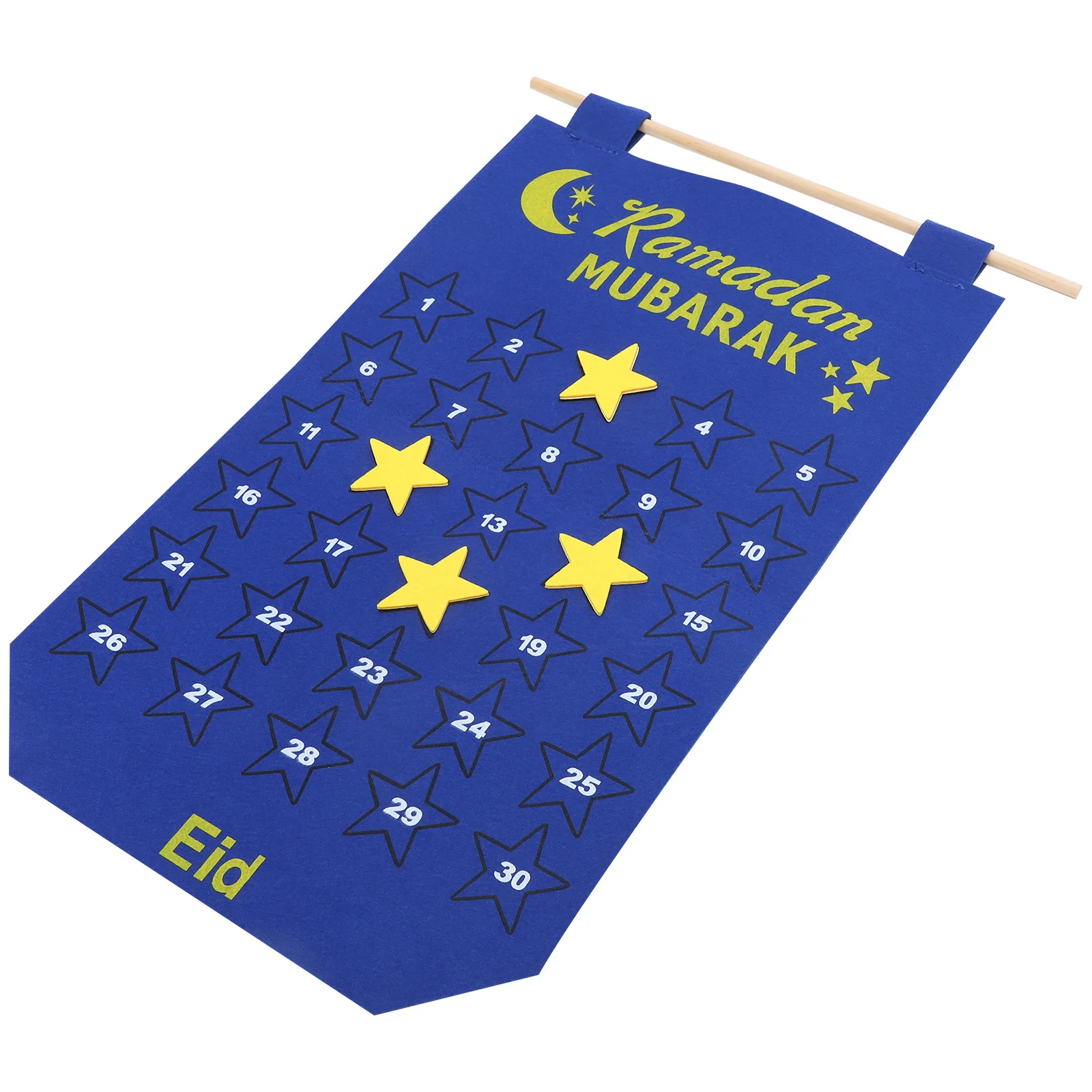 

Ramadan Mubarak Felt Wall Hanging Calendar Reusable Countdown Calendar Ornament Festival Home Decor Ramadan Ornament