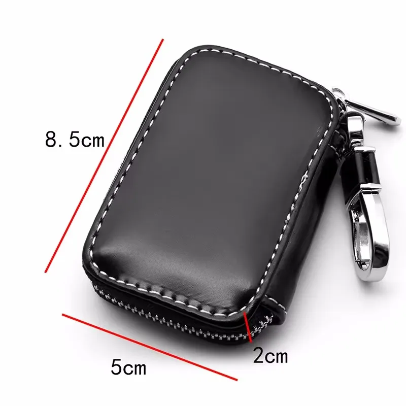 Leather Car Key Case Cover Protection Auto Key Bag Key Chain for VW Polo Golf Touareg T3 T6 T5 Passat B7 B5 Touran Beetle Tiguan