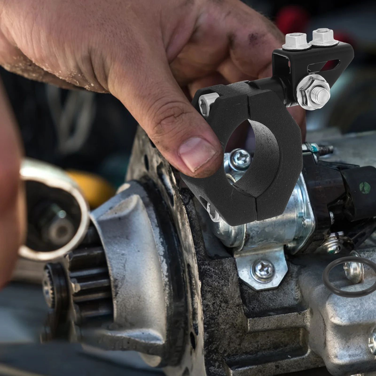 

Durable Motorcycle Light Mount Bracket Aluminum Alloy Handlebar Spotlight Holder Easy Install Night Ride