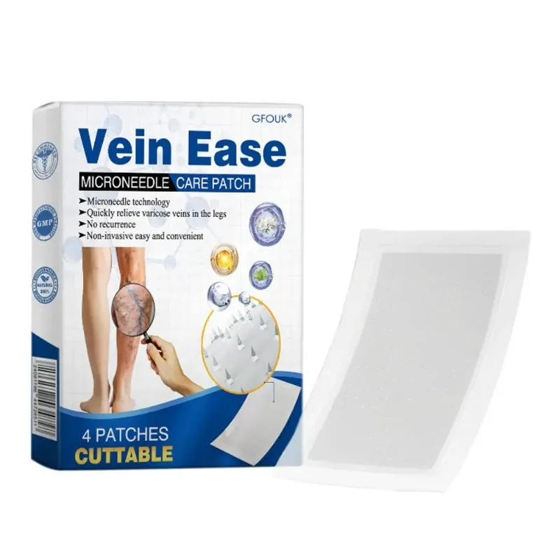 4Pcs/Set Leg Care Patch Microneedle Patch Set Flexible Fit Promotes Blood Circulation For Easy & Convenient Daily Leg Care 0.2mm