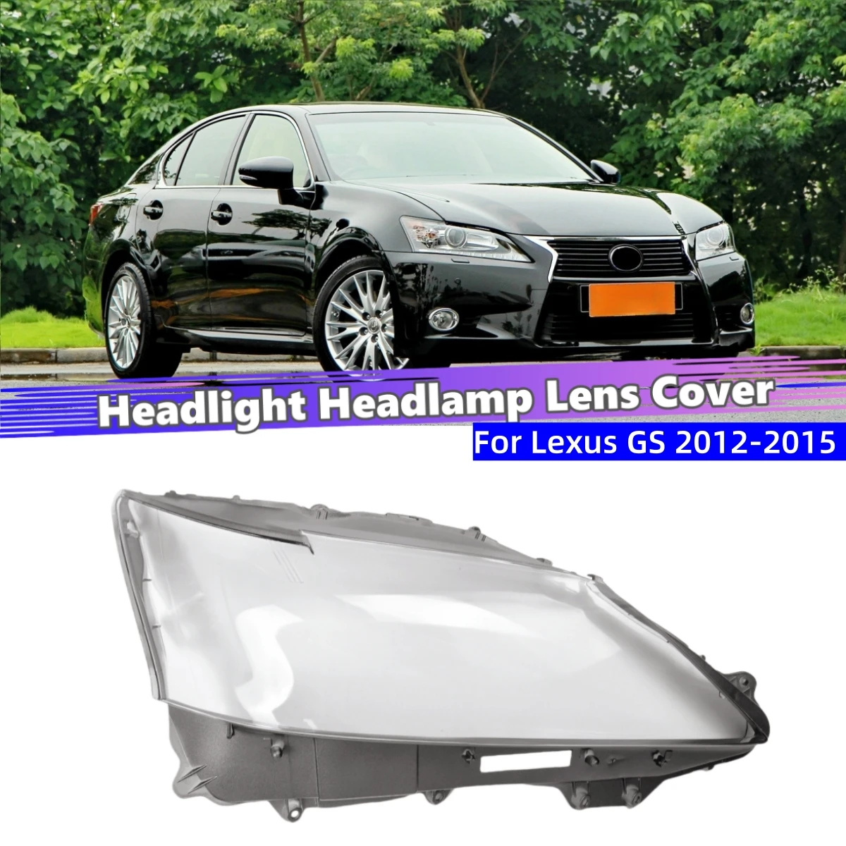 For Lexus GS GS250 GS350 GS300 GS430 2012 2013 2014 2015 Car Front Headlight Lens Cover Front Headlight Shell Glass Headlight